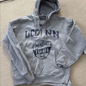 Champion Sweatshirt, Gray UCONN Huskies Hoodie/ University of Connecticut